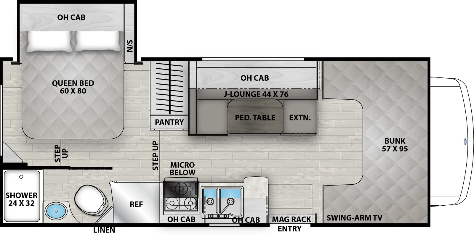 Freelander 21RSS - Ford E-350 Floorplan